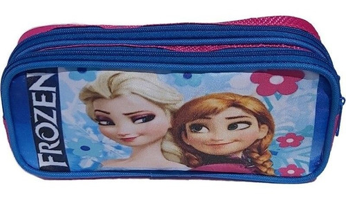 Imagen 8 de 9 de Set De Mochila Kinder Lonchera Térmica Lapicera Doble Frozen