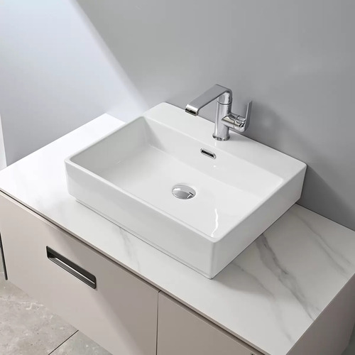 Lavabo Rectangular Premium Lazza Con Grifo Moorefield