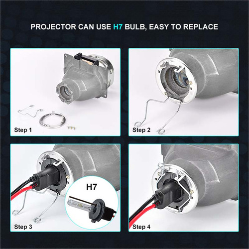 Proyector De Metal Completo Q5 H7 H7 Hid Xenon Led Bi Xenon