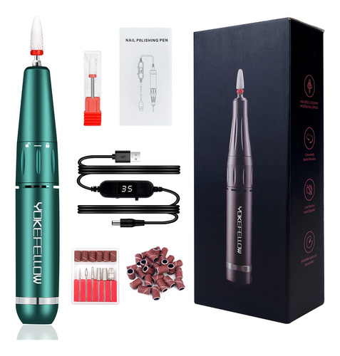 Taladro De Uñas Acrílico, 35000rpm Portátil Usb Mani...
