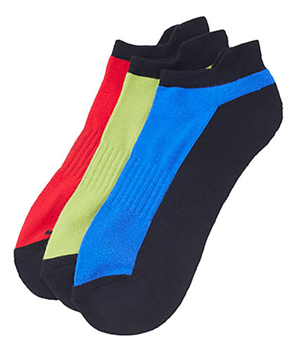 Calcetines Tripack Deportivo Mix Rojo/verde/azul Corona