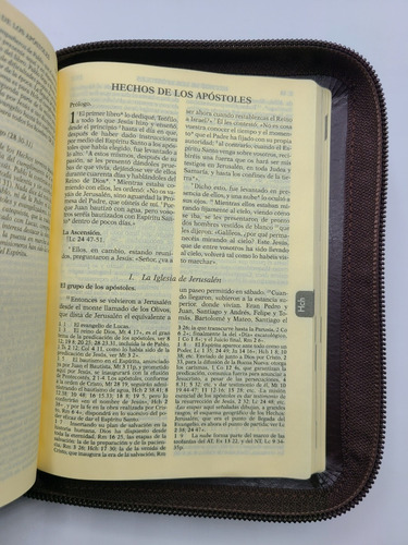 Imagen 9 de 9 de Biblia Catolica De Jerusalen Bolsillo Cierre Piel Cafe