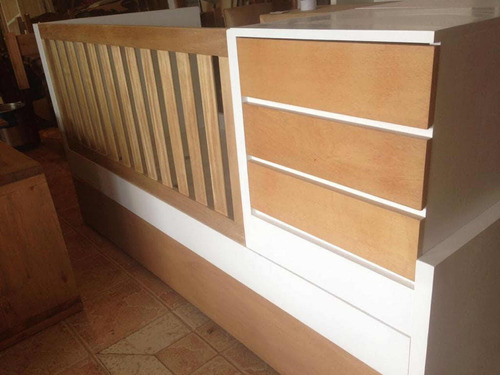 Cama Funcional Madera Maciza Con Marinera