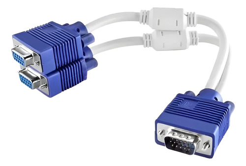 Cable Adaptador Splitter Vga Macho A 2 Hembra Duplica Imagen