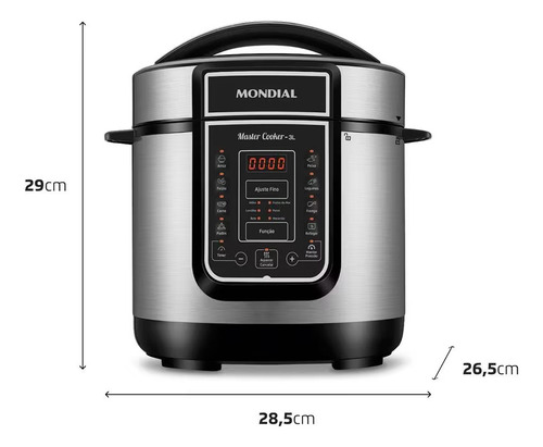 Panela De Pressão Elétrica Mondial Pe-40 700w 220v 3l Outlet
