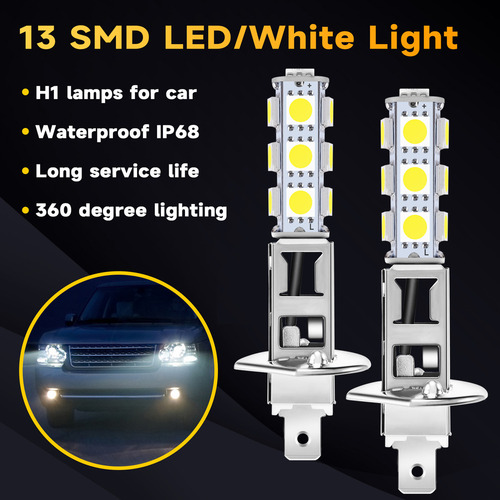 Lámpara De Luz Automática H1 Blanca, 13 Chips Led Smd 5050,