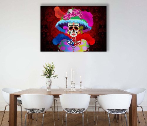 Cuadro Canvas Catrina Mexicana Elegante 70x100cm