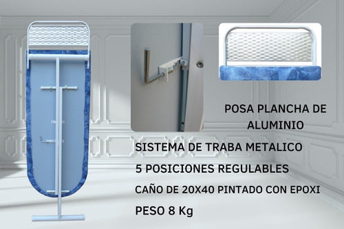 Imagen 7 de 10 de Tabla Planchar Extra Grande Reforzada + Funda - Disentino®