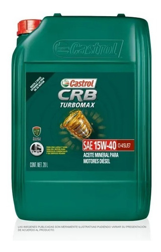 Aceite Castrol Crb Turbomax 15w40 Bidon X 20 Litros