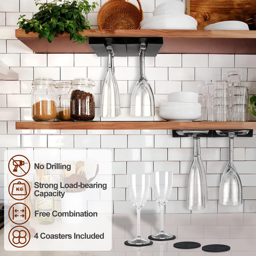 Ptbeenta Estante De Plásstico Para Copas De Vino, Soporte Pa