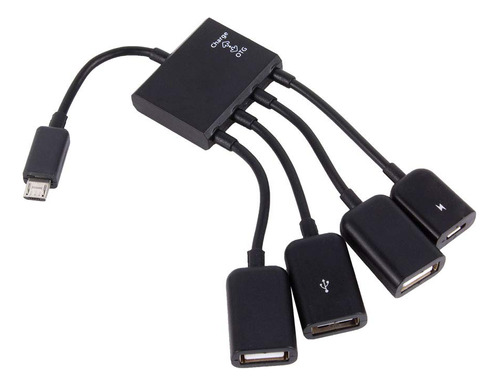Cable Adaptador Micro Usb 4 Puerto Otg Hub Para Android