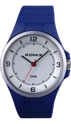 Reloj Xonix Caucho Azul Hombre Sumergible Numeros Aap-006
