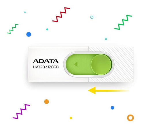 Memoria Usb Adata Uv320 64gb Usb 3.2 Retractil Blanco