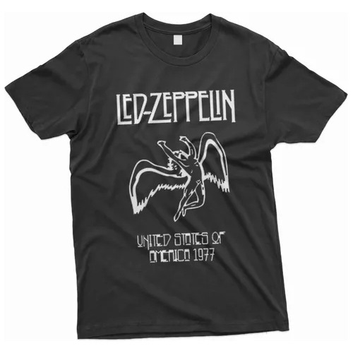 Remera De Led Zeppelin United América 1977 Unisex