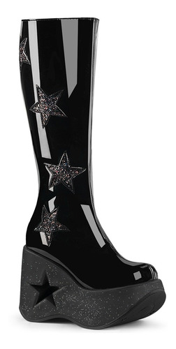 Botas Largas Plataforma Dynamite-218 Demonia Killstar Gotica