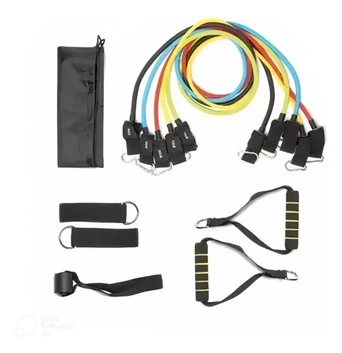 Kit Fuerza Resistencia Ejercicio Casa Con 4 Sets Force Kit