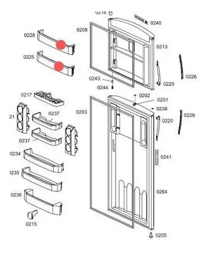 Prateleira Porta Do Freezer Geladeira Bosch Glassline Ksu47