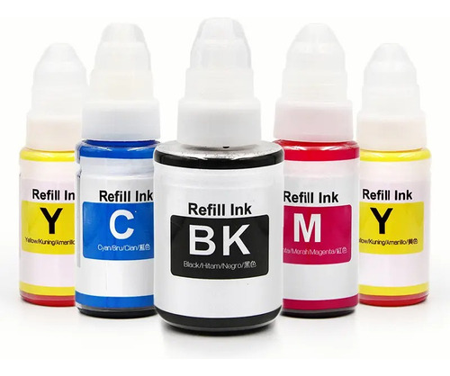 Botella De Tinta Recargable Refill Ink Para Impresora Canon
