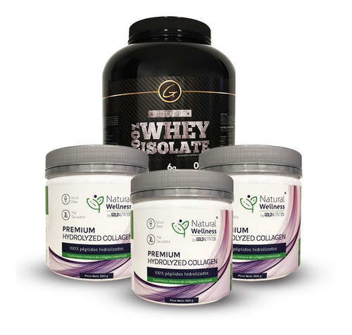 Proteina + Colageno - Whey Isolate 5lb + 3 Premium Collagen