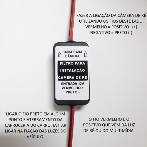Filtro Para Instalação De Câmera De Ré Veículos Com Canbus
