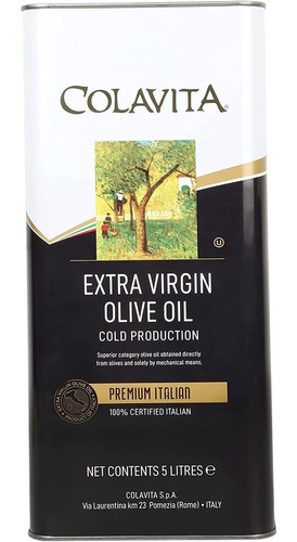 Azeite Italiano De Oliva Extra Virgem Colavita 5 Litros Lt 