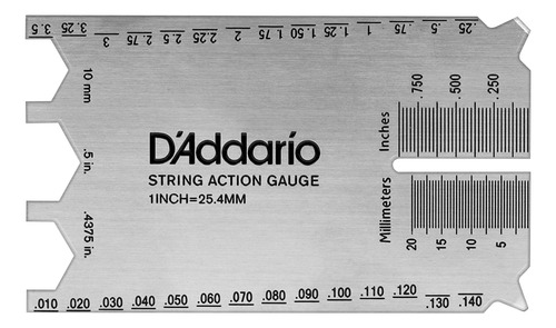 Regla Para Calibración De Cuerdas Guitarra, Bajo Daddario