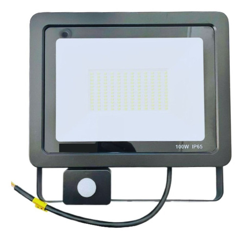 Proyector Led Con Sensor Ip65 100w 9000 Lúmenes Luz Fría 