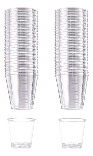 60 Vasos Acrílicos Plástico Shot 100ml Cotillón Fluor Neon