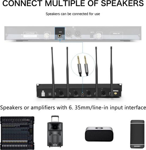 Microcking Uhf Sistema De Micrófono Inalámbrico Micrófono In