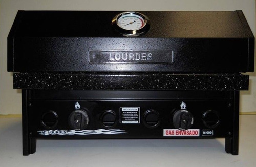 Imagen 2 de 3 de Parrilla A Gas 60x45 Cm Con Tapa Marca Lourdes Modelo M 600