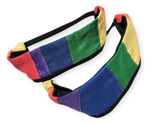 Vincha De Diseño Para El Pelo Tela Lgbt Upcycling Patchwork Lgbt Borde Simple Negro