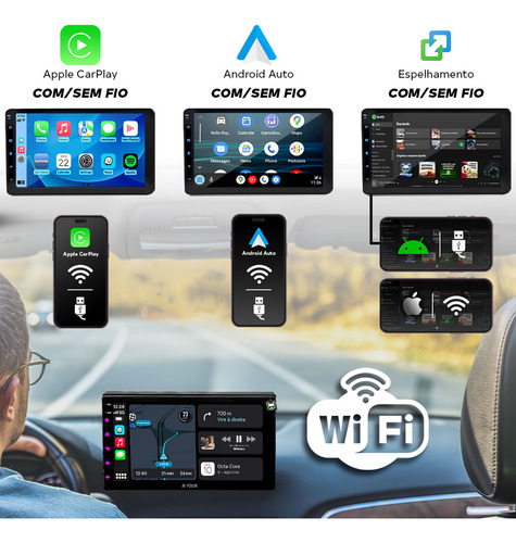 Kit Multimídia Android Carplay 7 Pol Palio/siena/strada G1