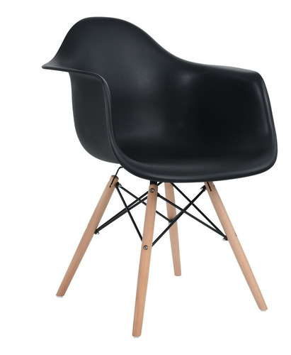 Sillas De Comedor Set De 2 Con Brazos Kohler Negro Eames