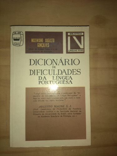 Diccionario De Dificuldades Da Lingua Portuguesa