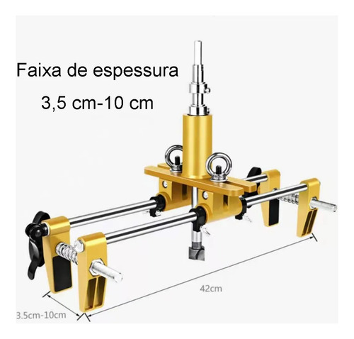 Kit Gabarito Para Furação De Fechaduras Portas Com 3 Fresas
