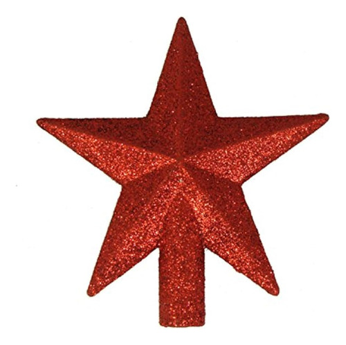 4 Petite Tesoros Rojo Con Brillo Mini Estrella Árbol De Navi