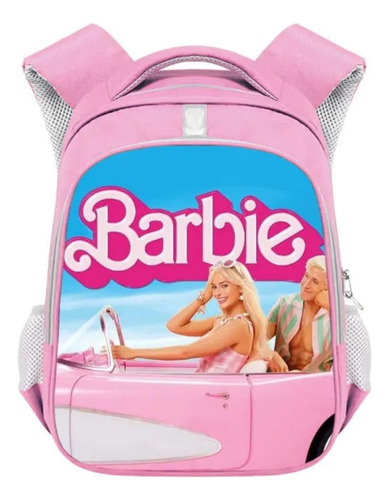 Mochila Barbie-100% Poliéster, Espaciosa Y Fácil De Limpiar