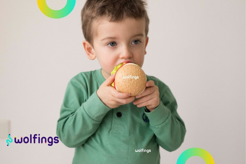 Comida De Juguete Encastre Hamburguesa Juego Comidita Niños