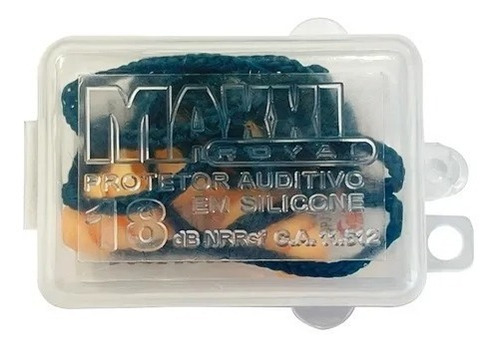 Protetor Auricular Plug Silicone 18db Maxxi Royal Kit 20 Und