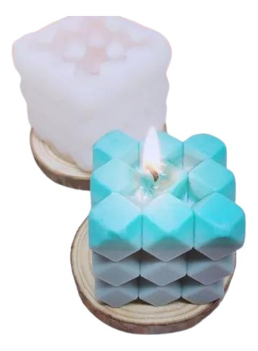 Molde Silicona Cubo Rubik 3d Especial Velas, Jabones, Etc.