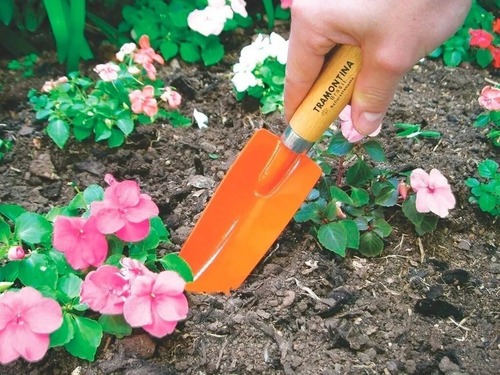 Imagen 10 de 10 de Set 3 Jardinería Pala Removedor Rastrillo Tramontina