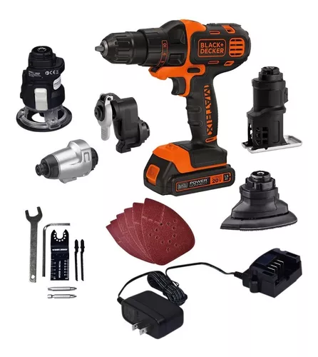 Taladro Inalámbrico 20V MAX* MATRIX™ con 6 Cabezales Intercambiables