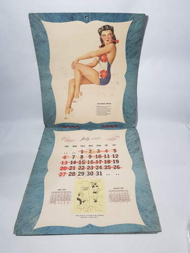 Imagen 8 de 9 de Antiguo Almanaque Pin Up 1947 Varca C/ Detalle Mag 57552