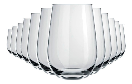 Juego de vasos Dubai Glass de 480 ml con 12 unidades de color transparente Nadir
