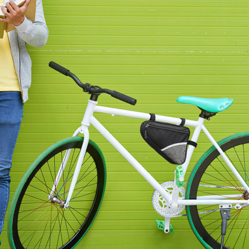 Bolsa Delantera Para Bicicleta Con Banda Reflectante, Bolsa