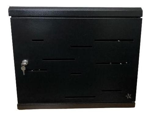 Rack Gabinete Cerrado De Pared 9u Color Negro Metalnet