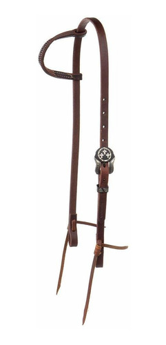 5 8 Three Crosse Antique Buckle Slide Ear Headstall