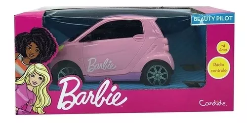 Carrinho de Controle Remoto Beauty Pilot 3 Funções da Barbie - Rosa