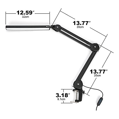 Lampara Brazo Flexible Oscilante Mesa Regulable Oficina 3 Xr