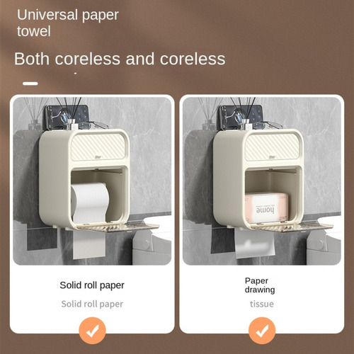 Caja De Almacenamiento De Papel Higiénico De Plástico Con So